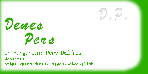 denes pers business card